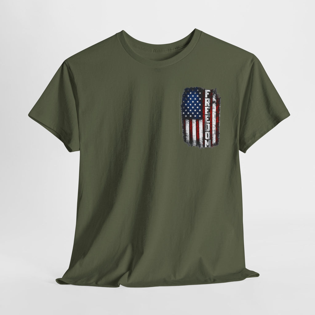Freedom American Flag T-Shirt — Distressed USA Patriotic Tee