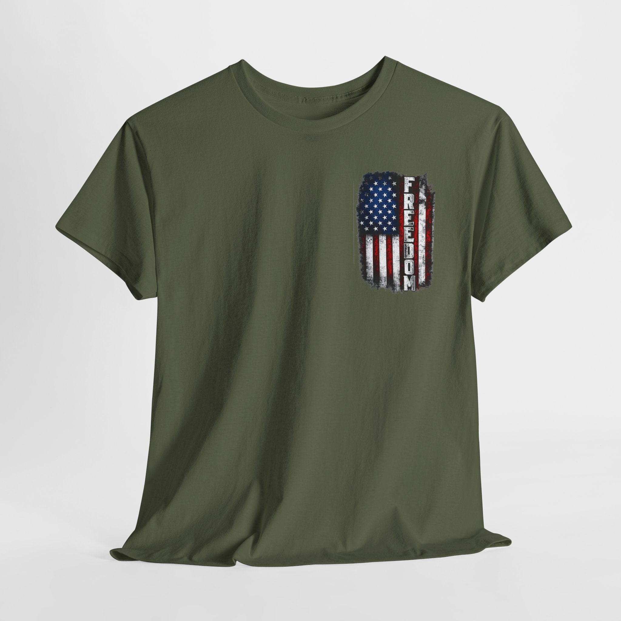 Freedom American Flag T-Shirt — Distressed USA Patriotic Tee