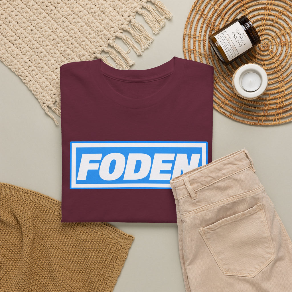 Foden Logo Tee — Blue Box Graphic T-Shirt