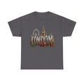 London Skyline T-Shirt — London Text with Big Ben & London Eye Graphic