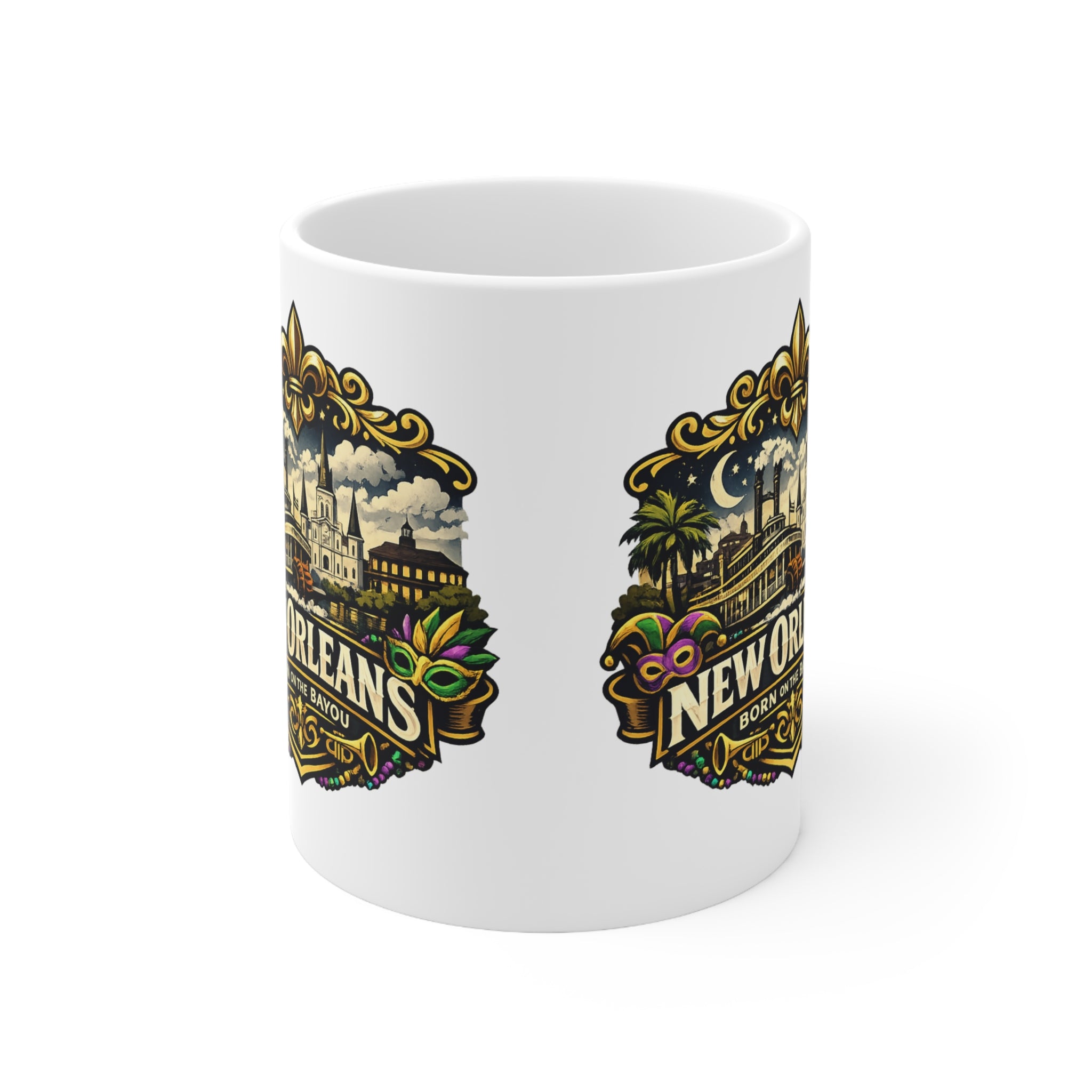 New Orleans Ceramic Coffee Cups, 11oz, 15oz