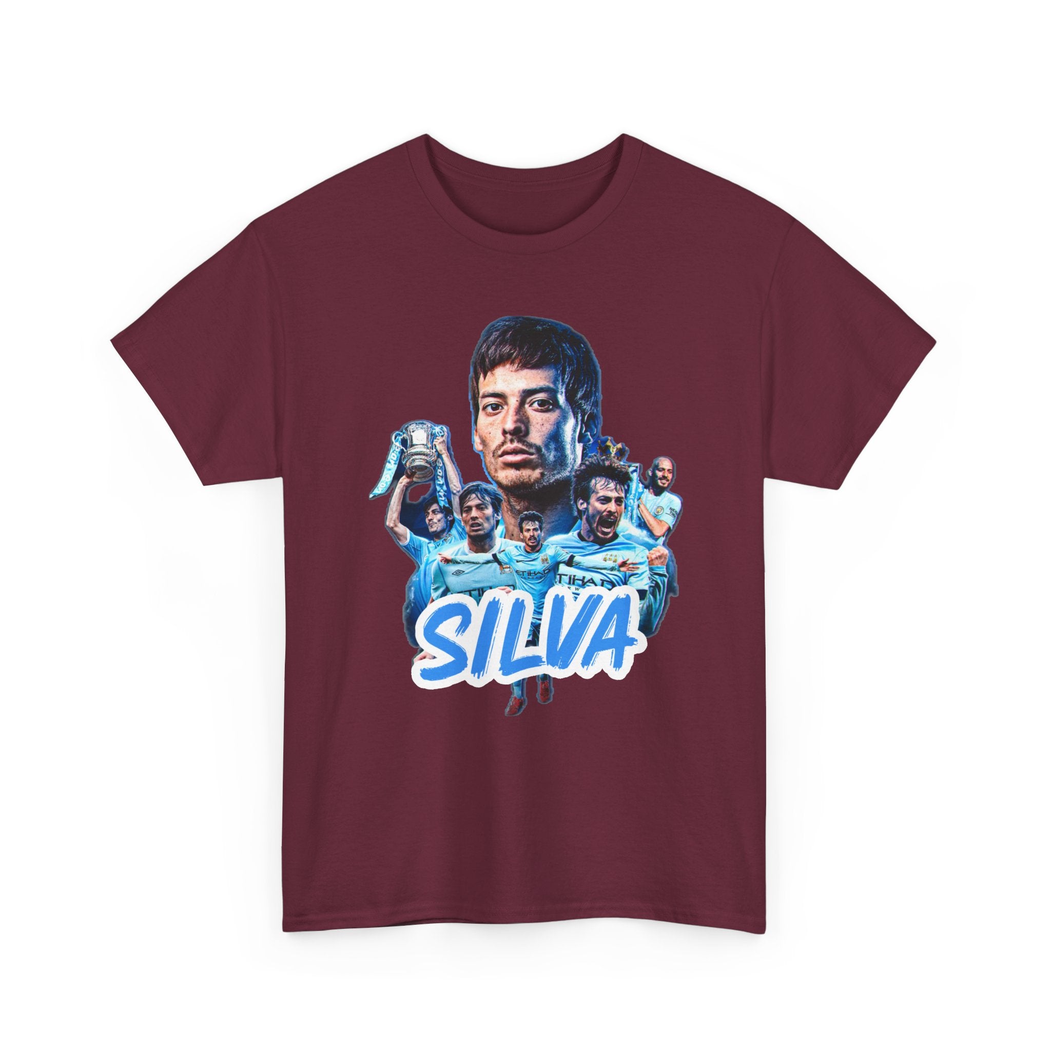 David Silva Manchester City Soccer Tee — Classic Player Portrait Football Shirt
