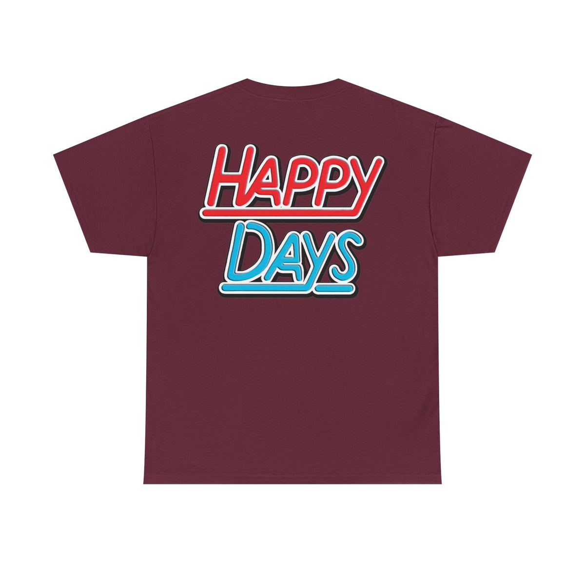 Happy Days Cast Caricature Tee — Retro 70s Sitcom Graphic T-Shirt