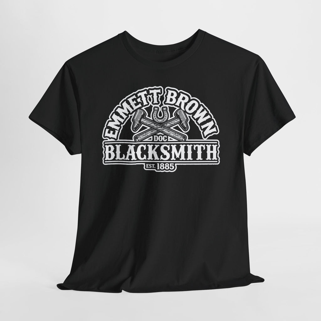 Blacksmith Emmett Brown Tee — Vintage Doc Blacksmith Graphic Shirt