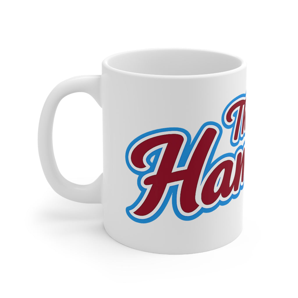 West Ham United The Hammers Ceramic Coffee Mug — Retro Script 11oz & 15oz