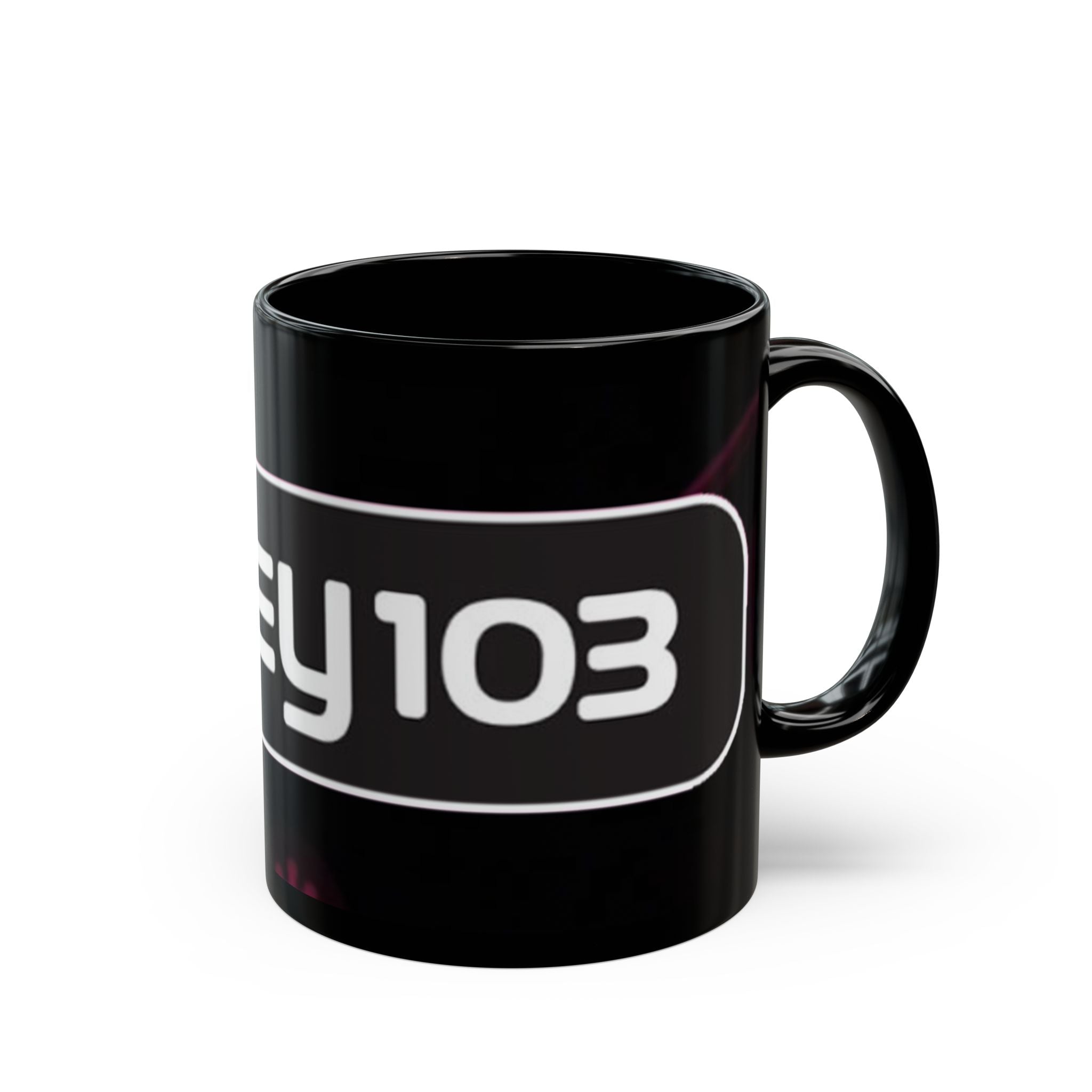 Key 103 Black Coffee Mug – Retro Radio Logo 11oz/15oz