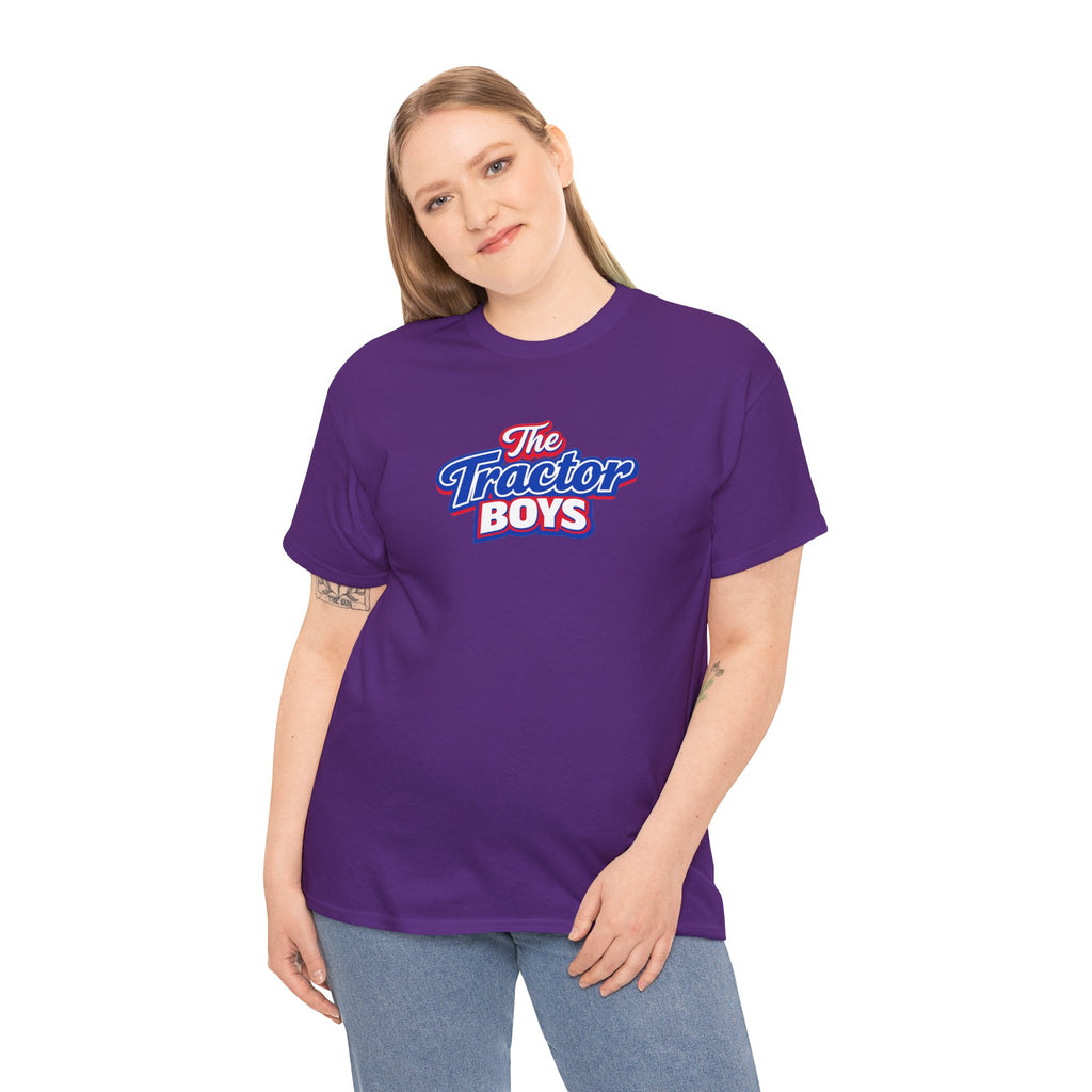 The Tractor Boys T-Shirt — Retro Blue & Red Logo Tee