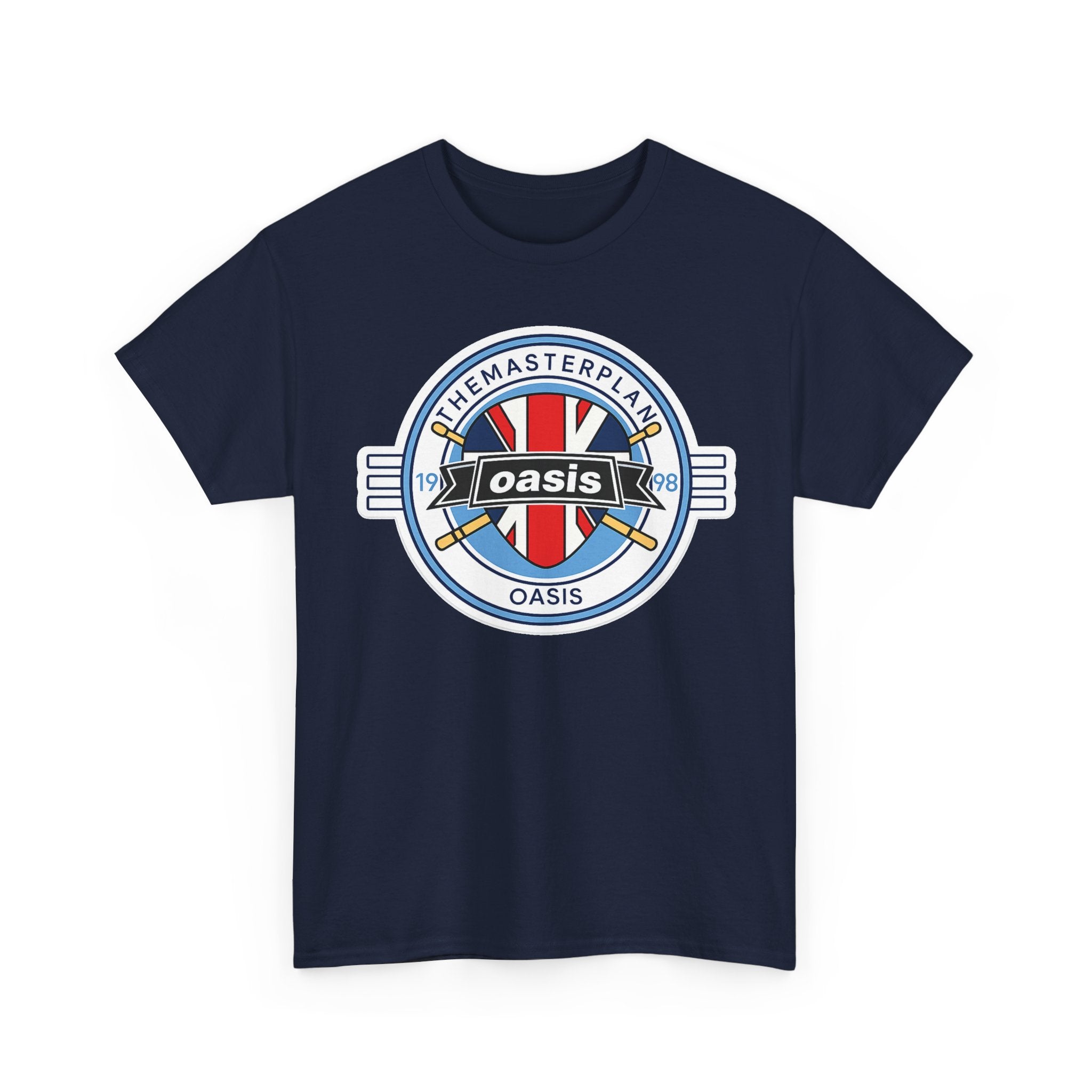 Oasis Union Jack Band Tee – Retro Rock Logo T-Shirt