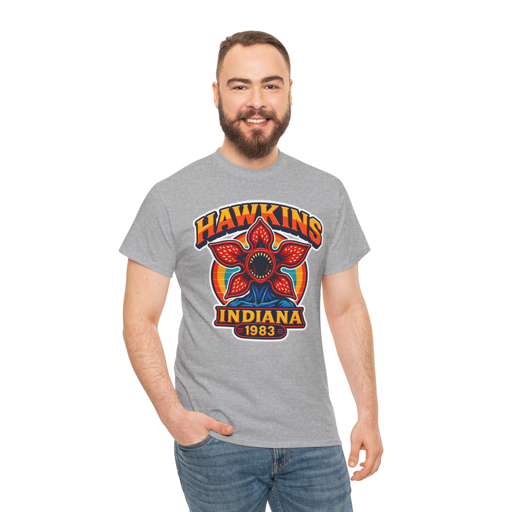 Hawkins Indiana 1983 Demogorgon Floral Cotton T-Shirt