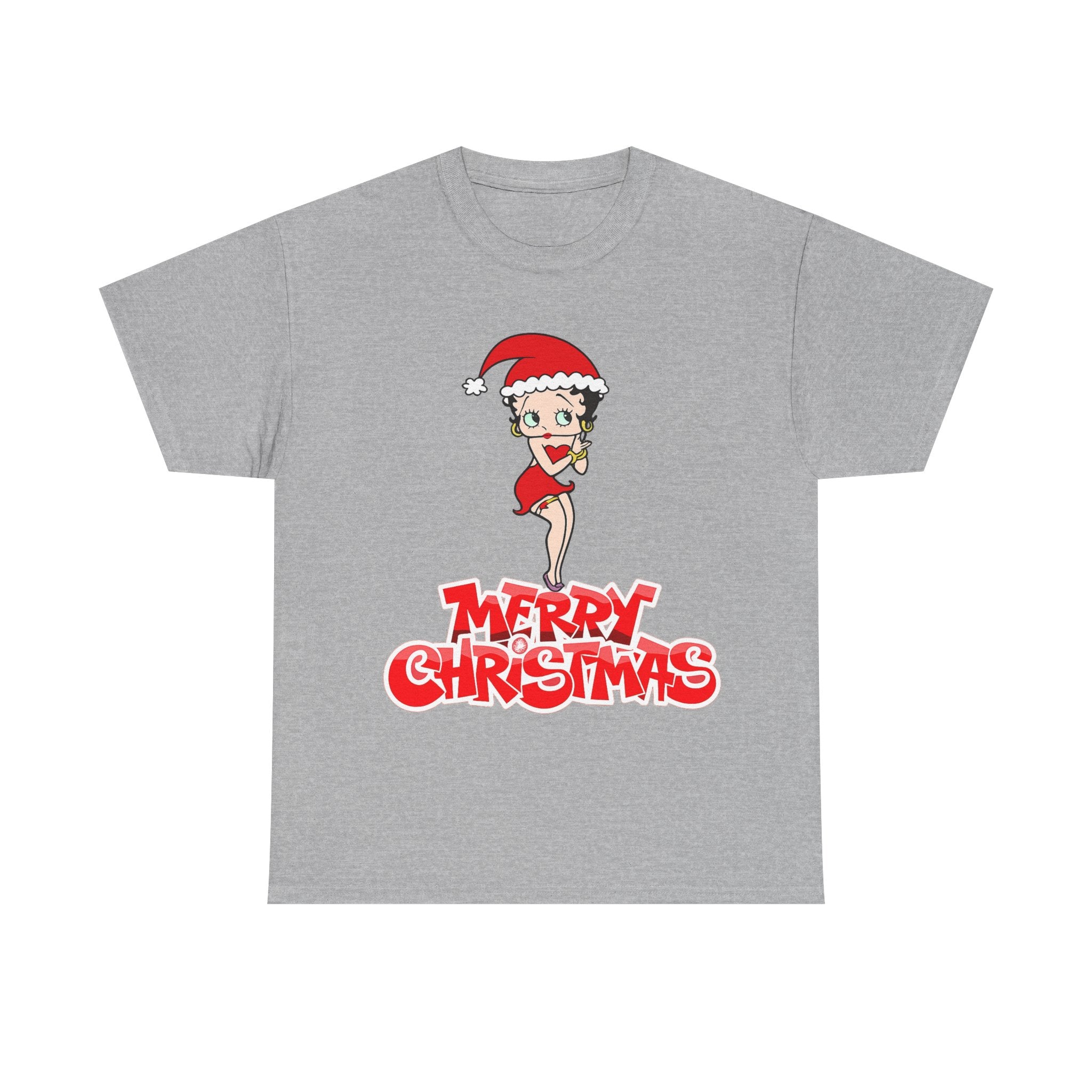 Christmas Betty Boop Tee - 'Merry Christmas' Holiday Graphic Shirt