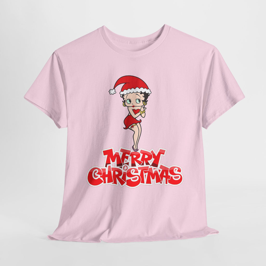 Christmas Betty Boop Tee - 'Merry Christmas' Holiday Graphic Shirt