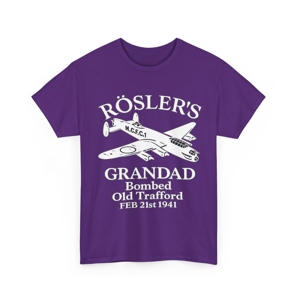 Rösler's Grandad Bombed Old Trafford Tee — WWII Tribute Military Plane Shirt (Feb 21, 1941)