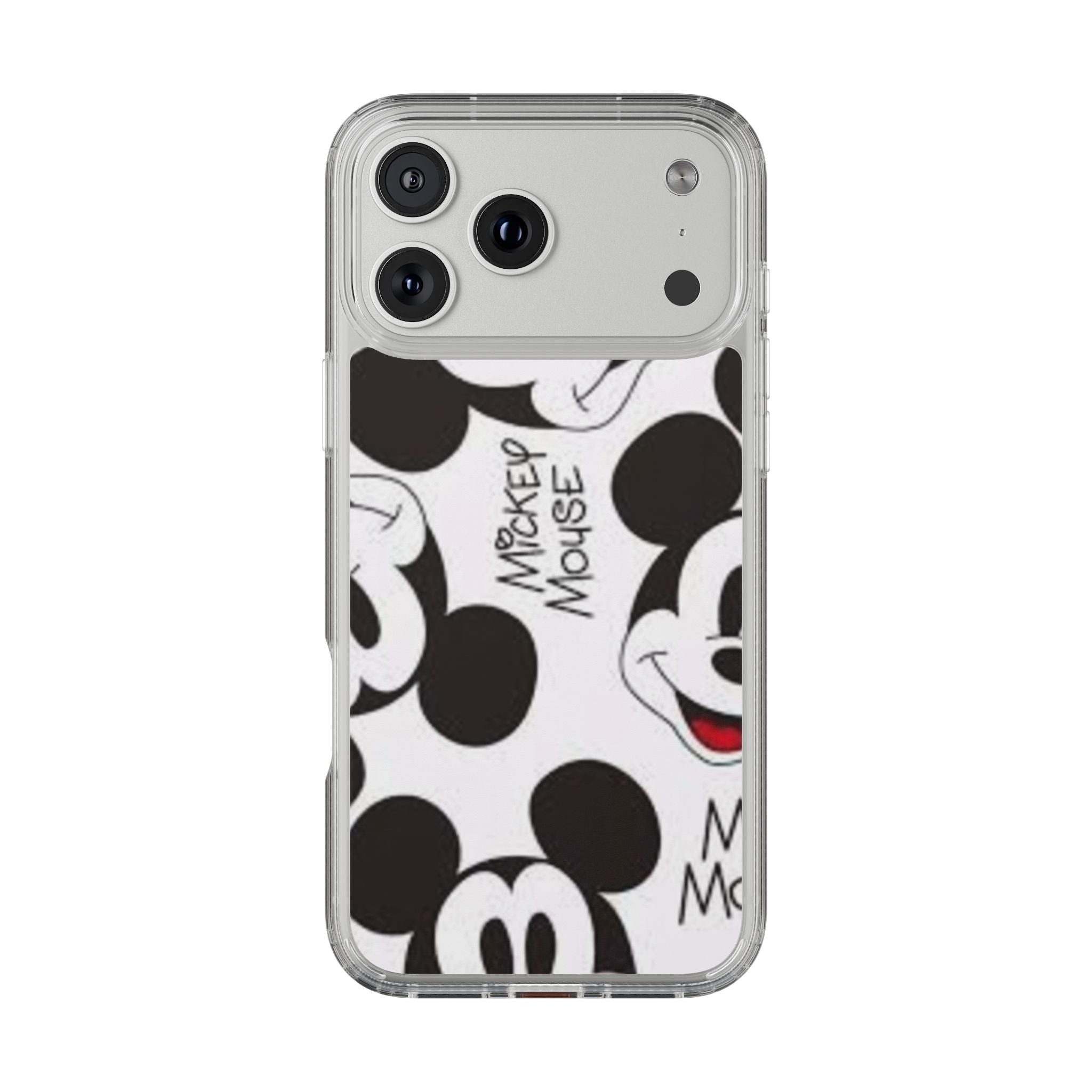 Mickey Mouse Clear Phone Case – Retro Cartoon Pattern Clear Case