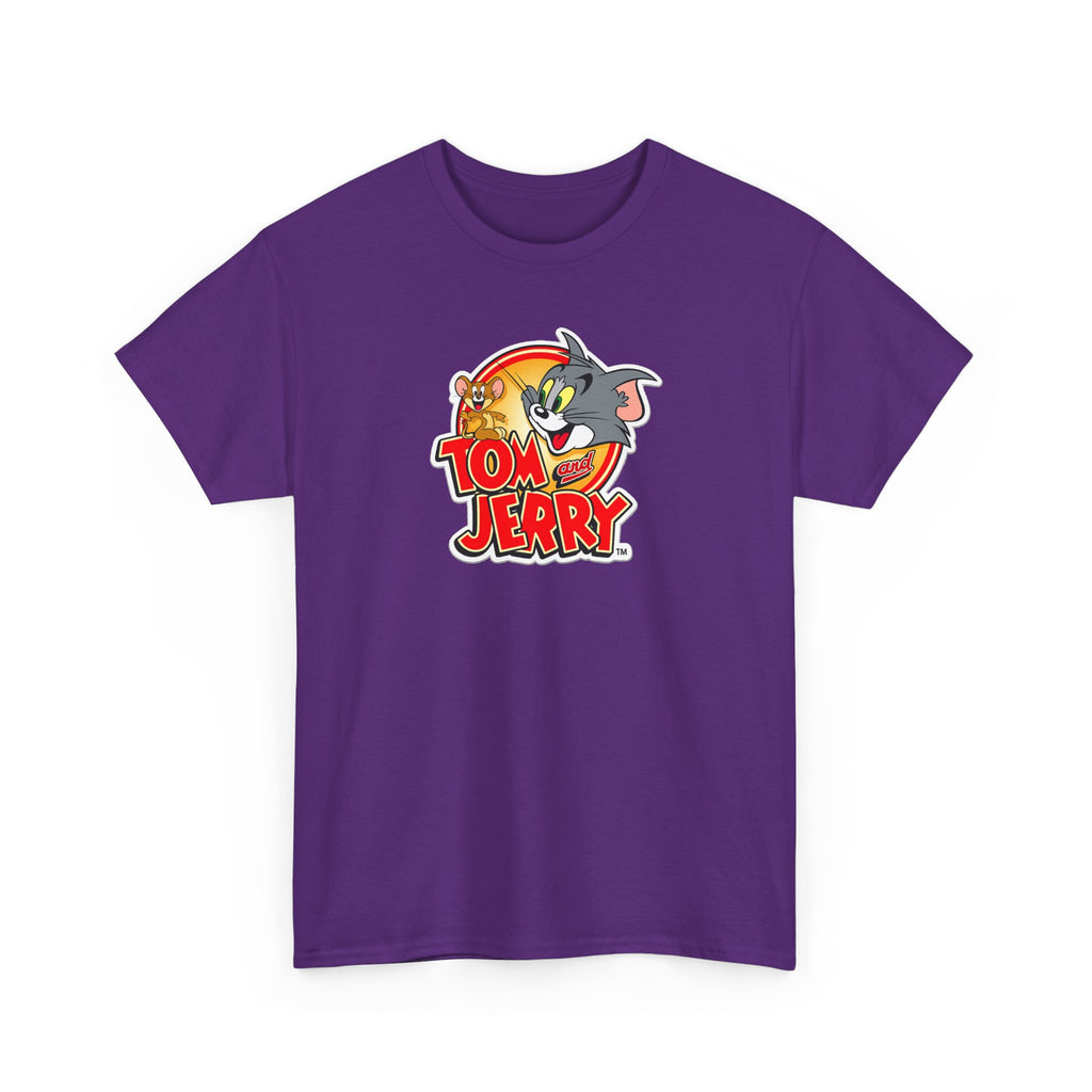 Tom & Jerry Retro Logo Cotton Tee — Classic Cartoon Graphic T-Shirt