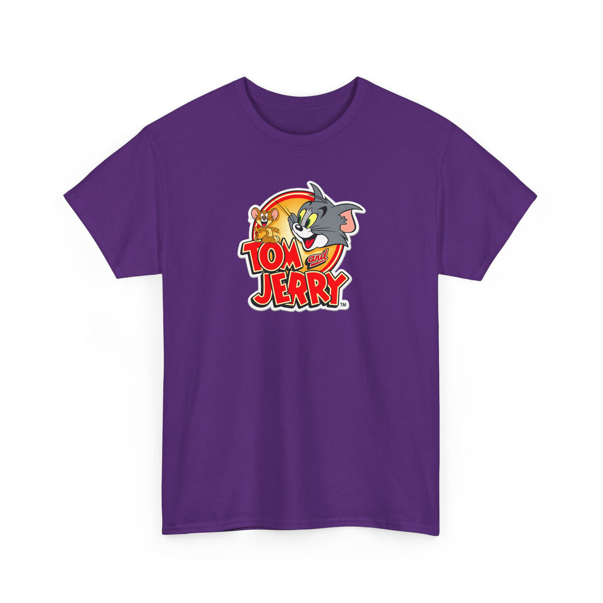 Tom & Jerry Retro Logo Cotton Tee — Classic Cartoon Graphic T-Shirt