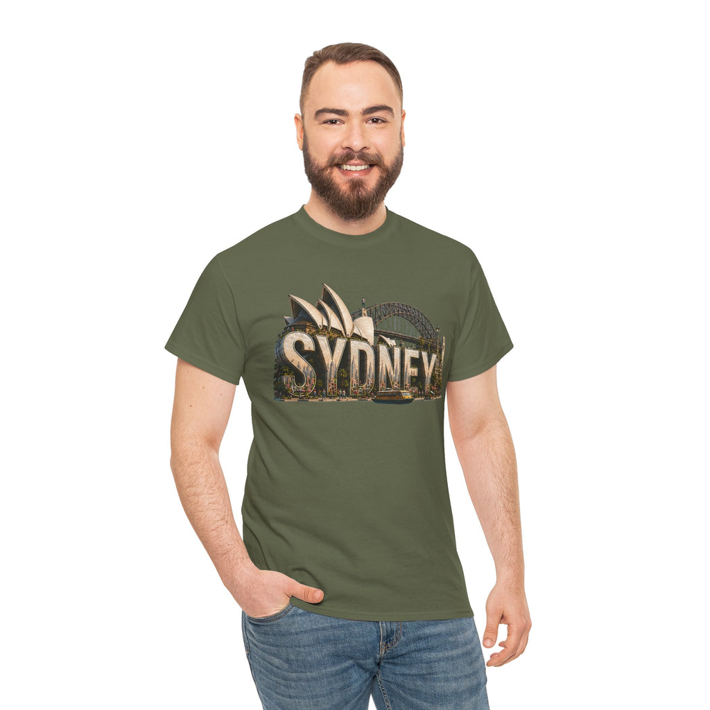 Sydney Landmark T‑Shirt — Vintage Sydney Opera House & Harbour Bridge Tee