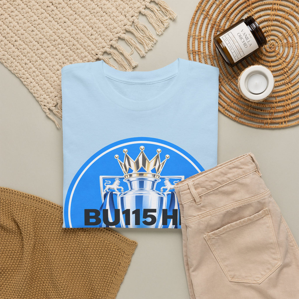 Manchester City Anti Premier League Charges Cotton T-Shirt — 'BU11SH1T' Blue Crown Football Shirt