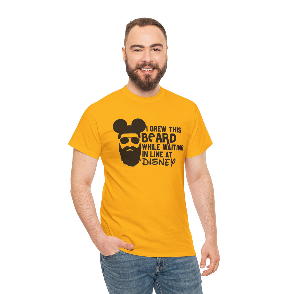 Beard While Waiting Tee – "I Grew This Beard While Waiting In Line At Disney" Funny Disney Dad T-Shirt