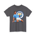 Rodri Manchester City Legend Cotton T-Shirt – Celebratory Slide Graphic Tee