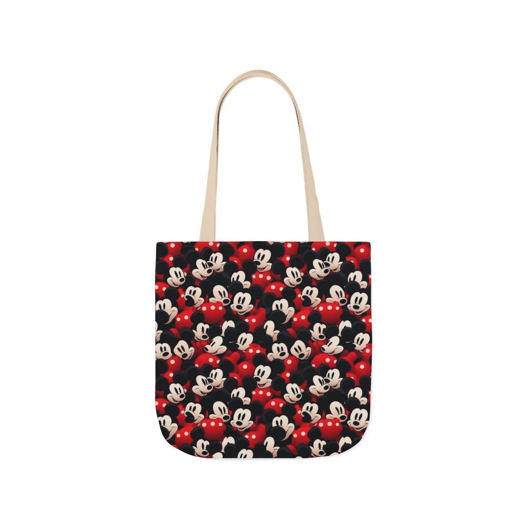 Mickey Mouse Canvas Tote — Retro Cartoon Character Allover Print