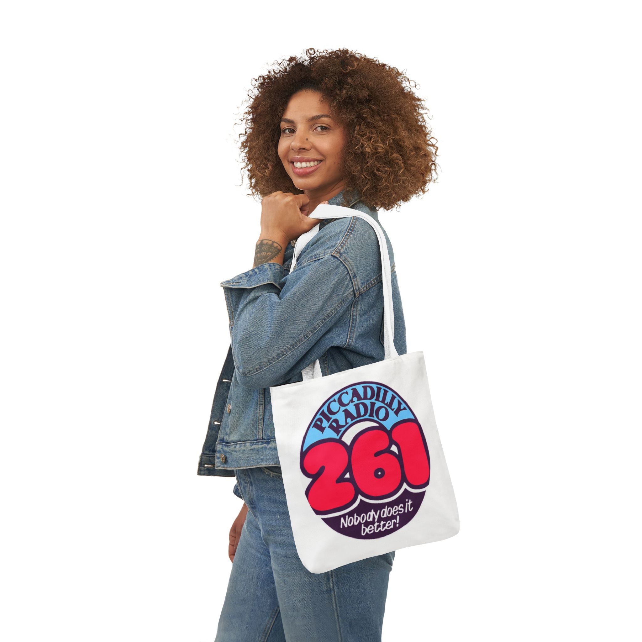 Tote Bag — Retro 'Piccadilly Radio 261' Vintage Logo Canvas Tote