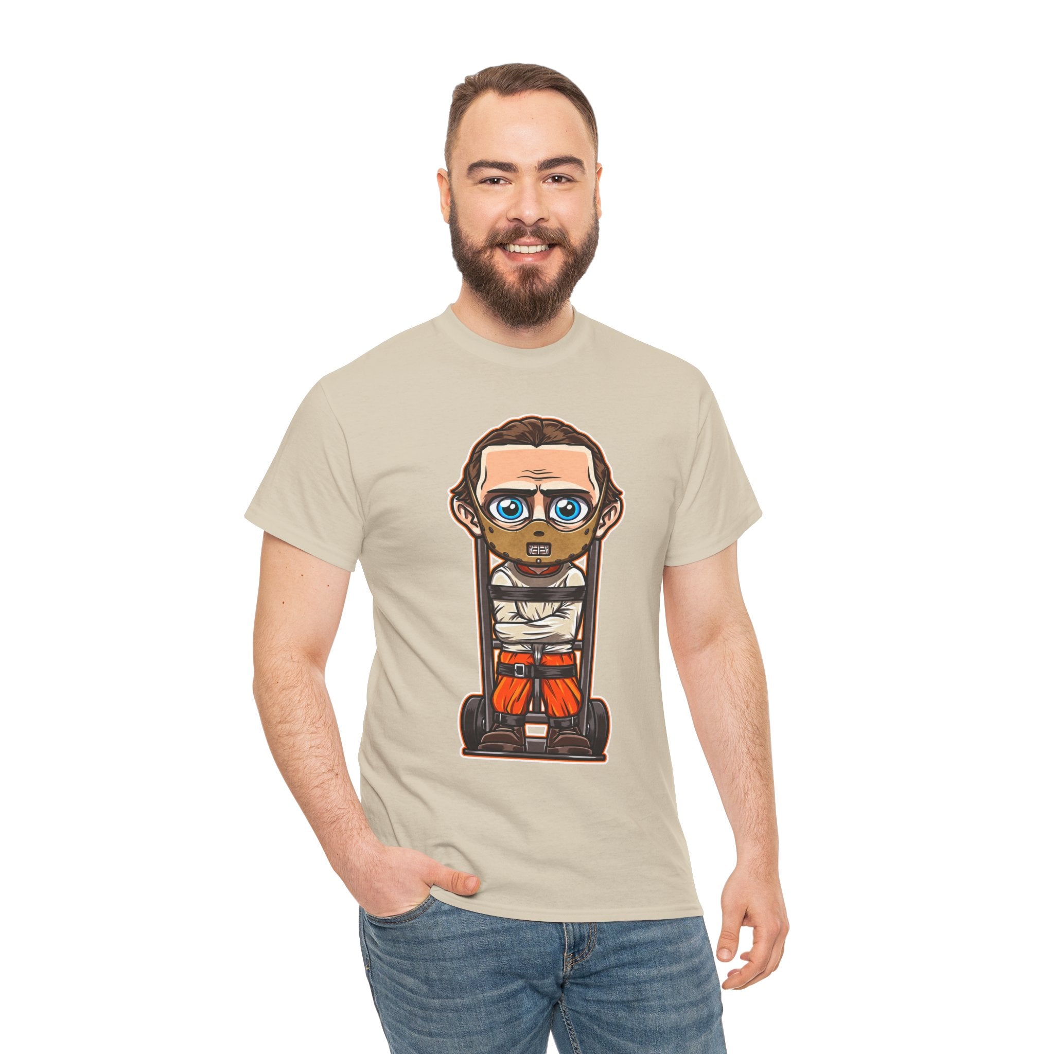 Chibi Prisoner Character Tee — Cute Cartoon Inmate Graphic T-Shirt