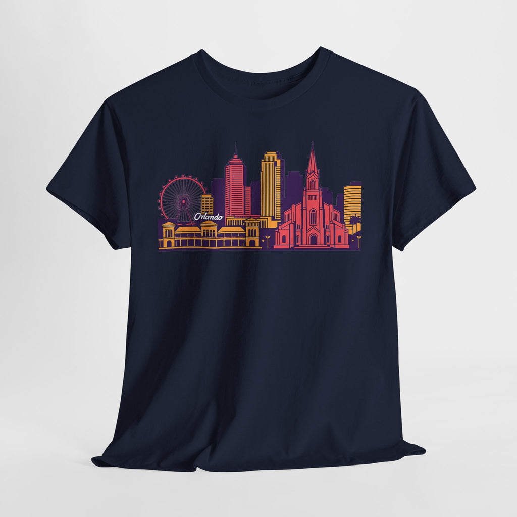 Orlando City Skyline T-Shirt — Colorful Urban Landmark Graphic Tee
