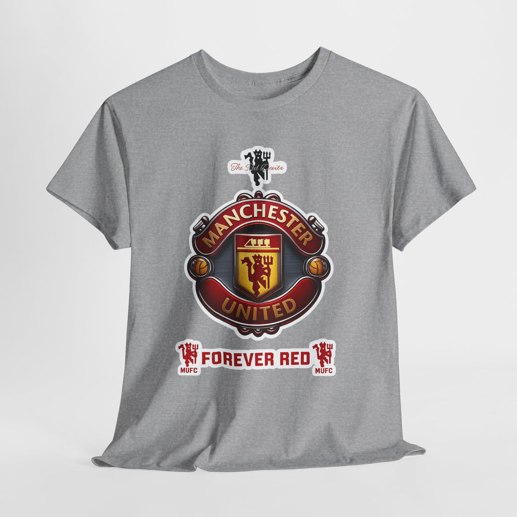 Manchester United Inspired Football Crest Tee — "Forever Red" Supporter Shirt