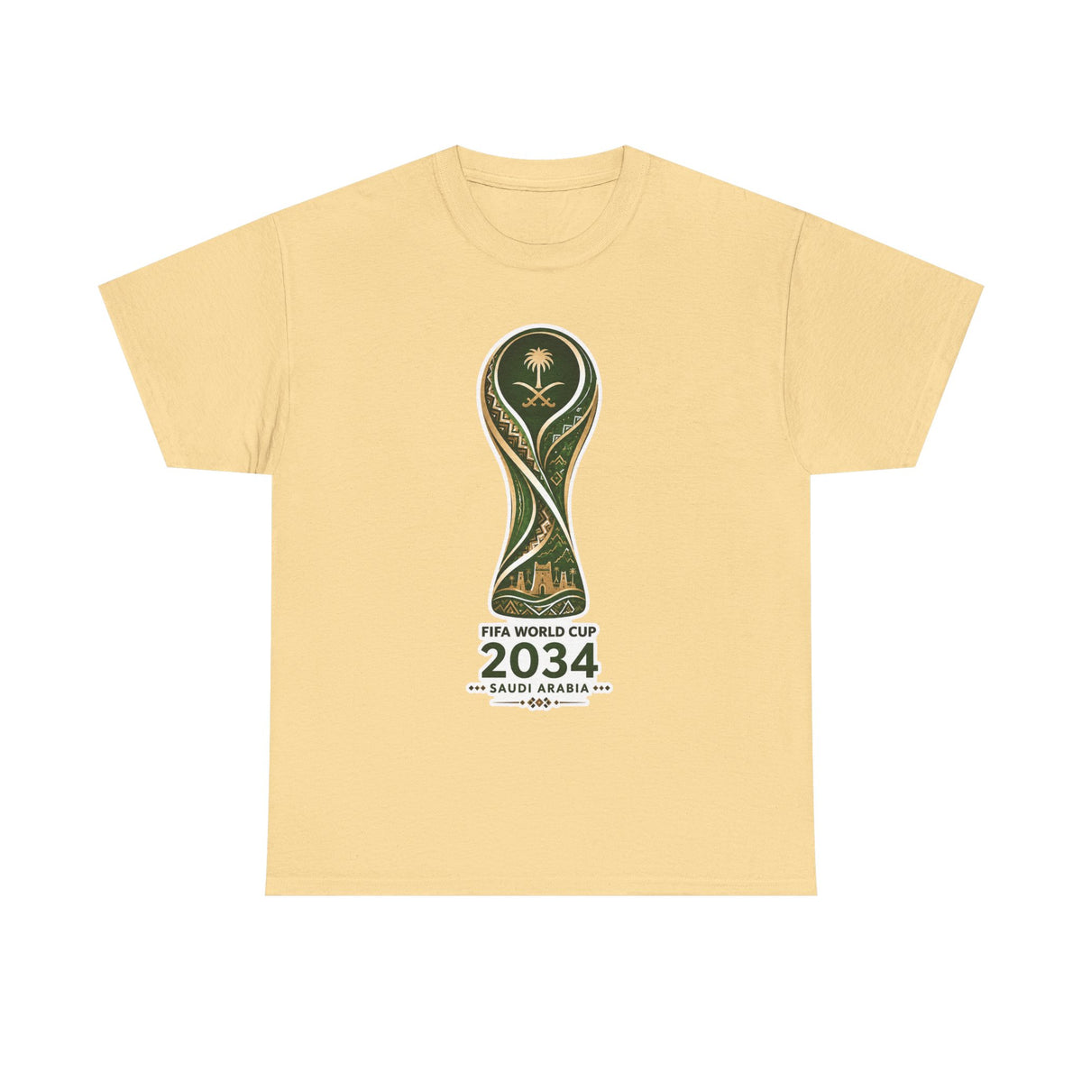 2034 FIFA World Cup Qatar 2034 Trophy Cotton T‑Shirt