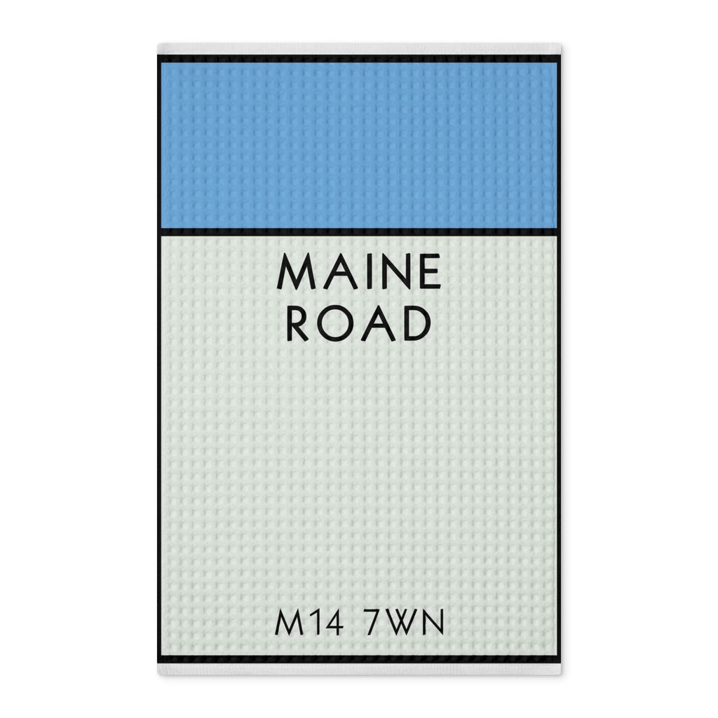 Manchester City Maine Road Waffle Tea Towel – Double-Sided Kitchen Towel (M14 7WN)