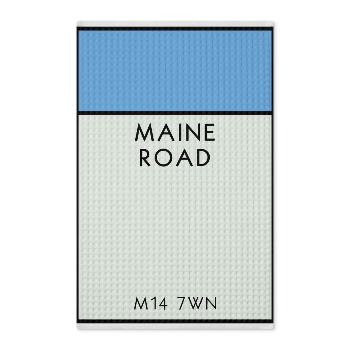 Manchester City Maine Road Waffle Tea Towel – Double-Sided Kitchen Towel (M14 7WN)