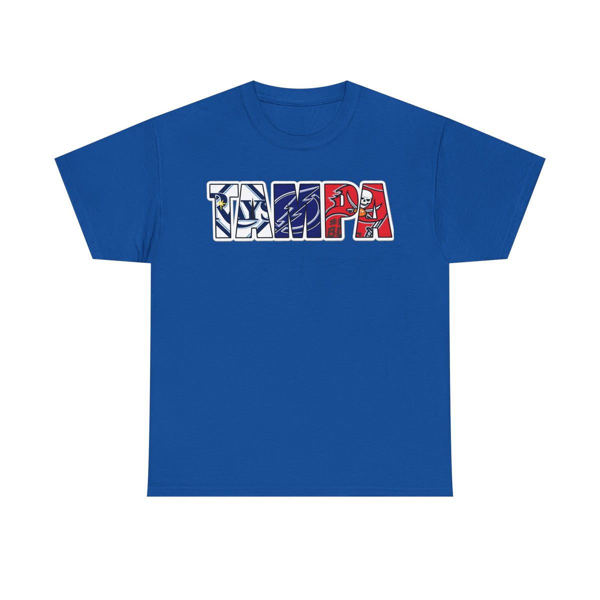 Tampa Block Letter Tee — Florida Flag Graphic T‑Shirt