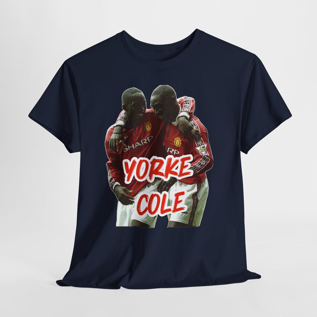 Yorke & Cole Manchester United Soccer Legends Graphic Tee — 'Yorke Cole' Retro Football Shirt