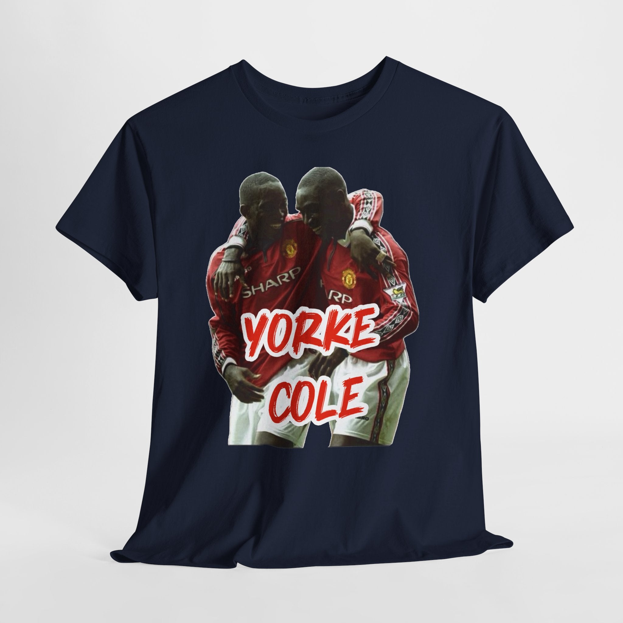 Yorke & Cole Manchester United Soccer Legends Graphic Tee — 'Yorke Cole' Retro Football Shirt