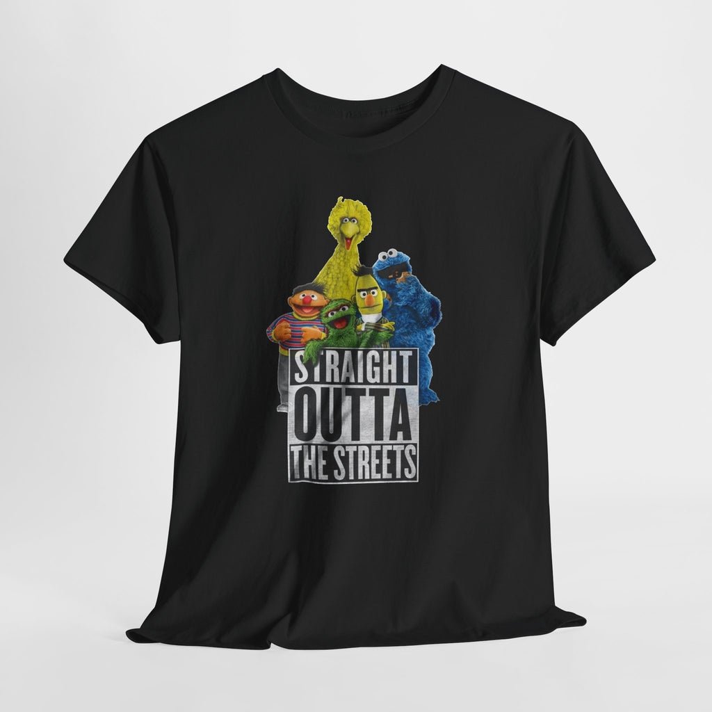 T-Shirt — "Straight Outta the Streets" Sesame Friends Graphic Tee