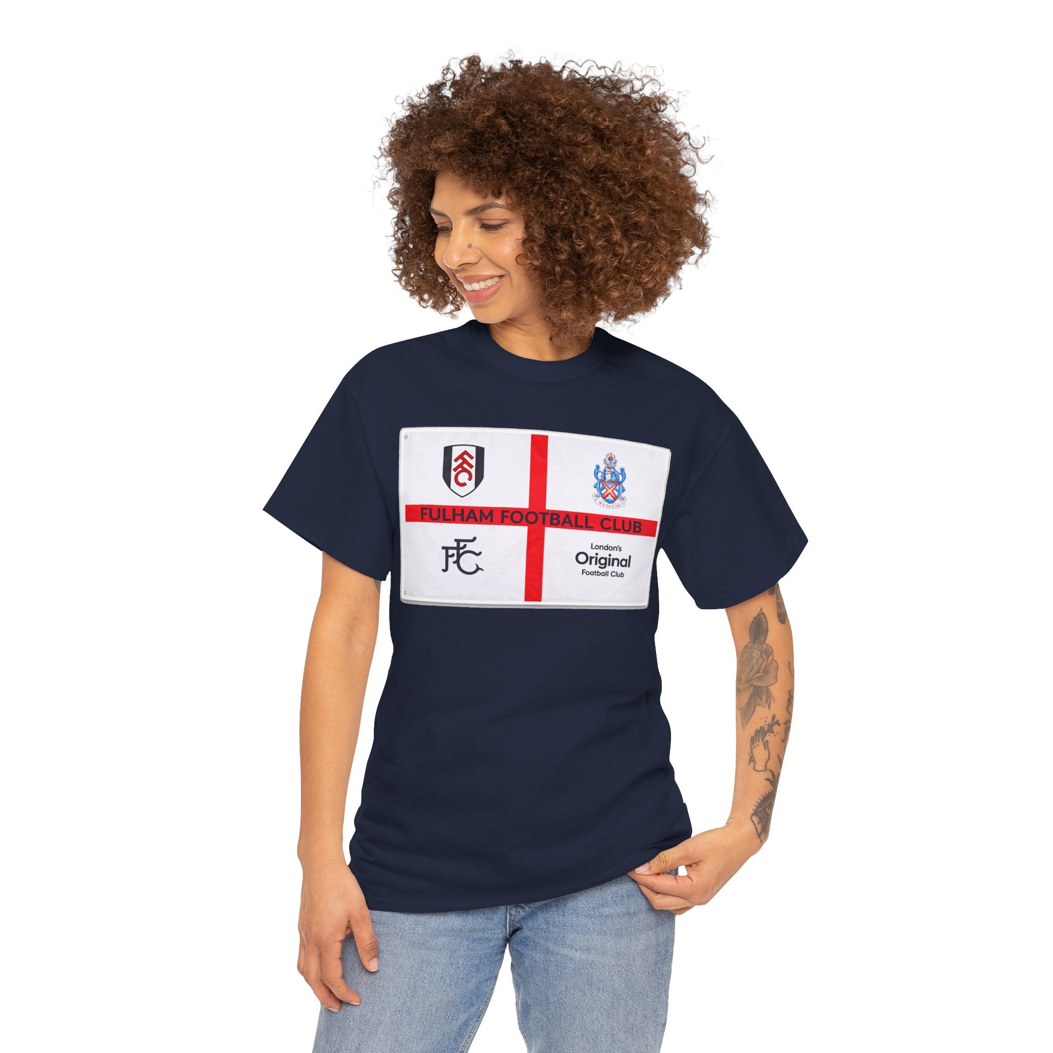 Fulham Football Club Crest Tee — St George’s Cross Football Shirt
