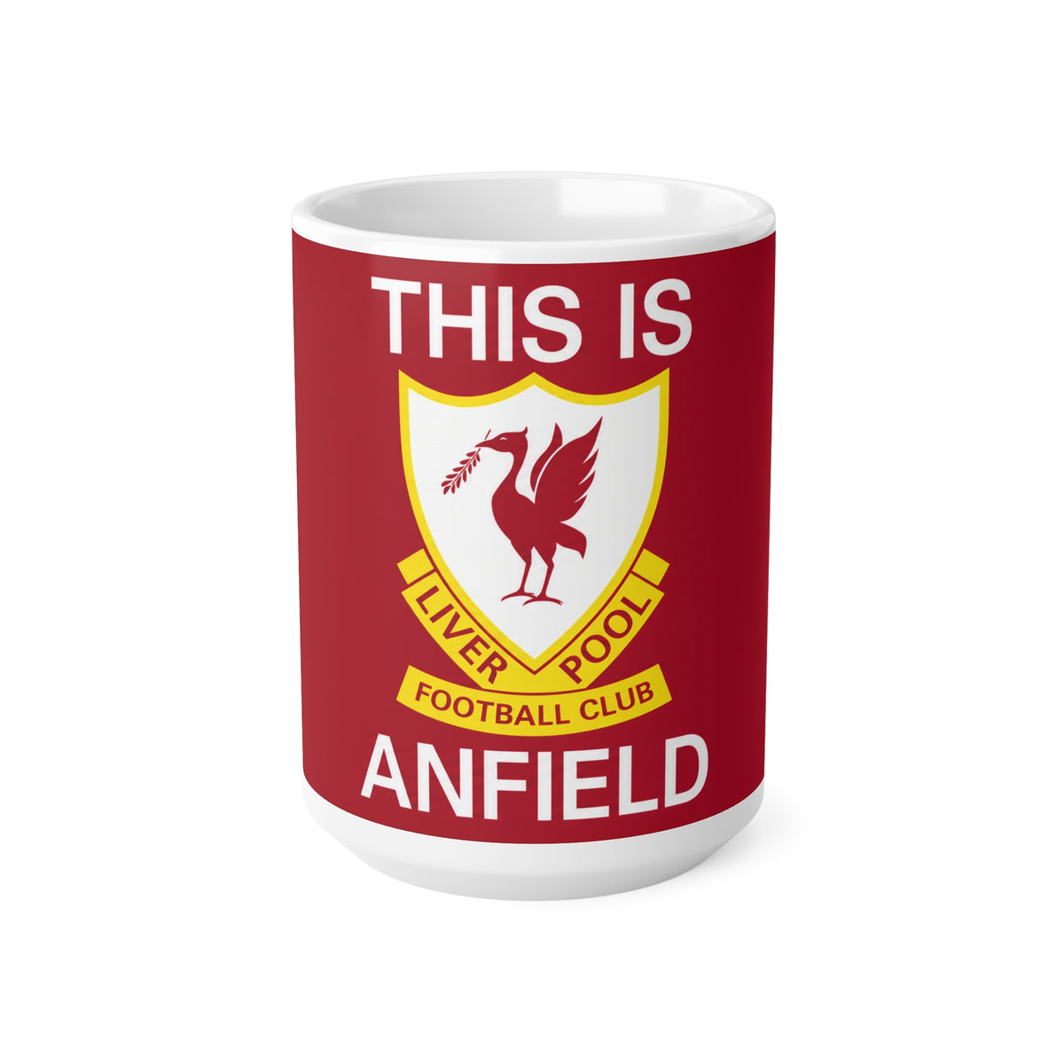 This Is Anfield Ceramic Coffee Mug — Liverpool FC Crest Red 11oz & 15oz