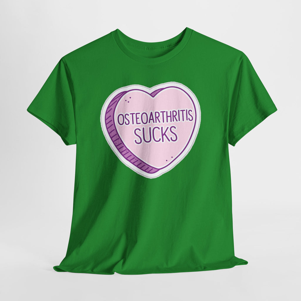 Osteoarthritis Sucks T-Shirt — Pink Heart Awareness Tee