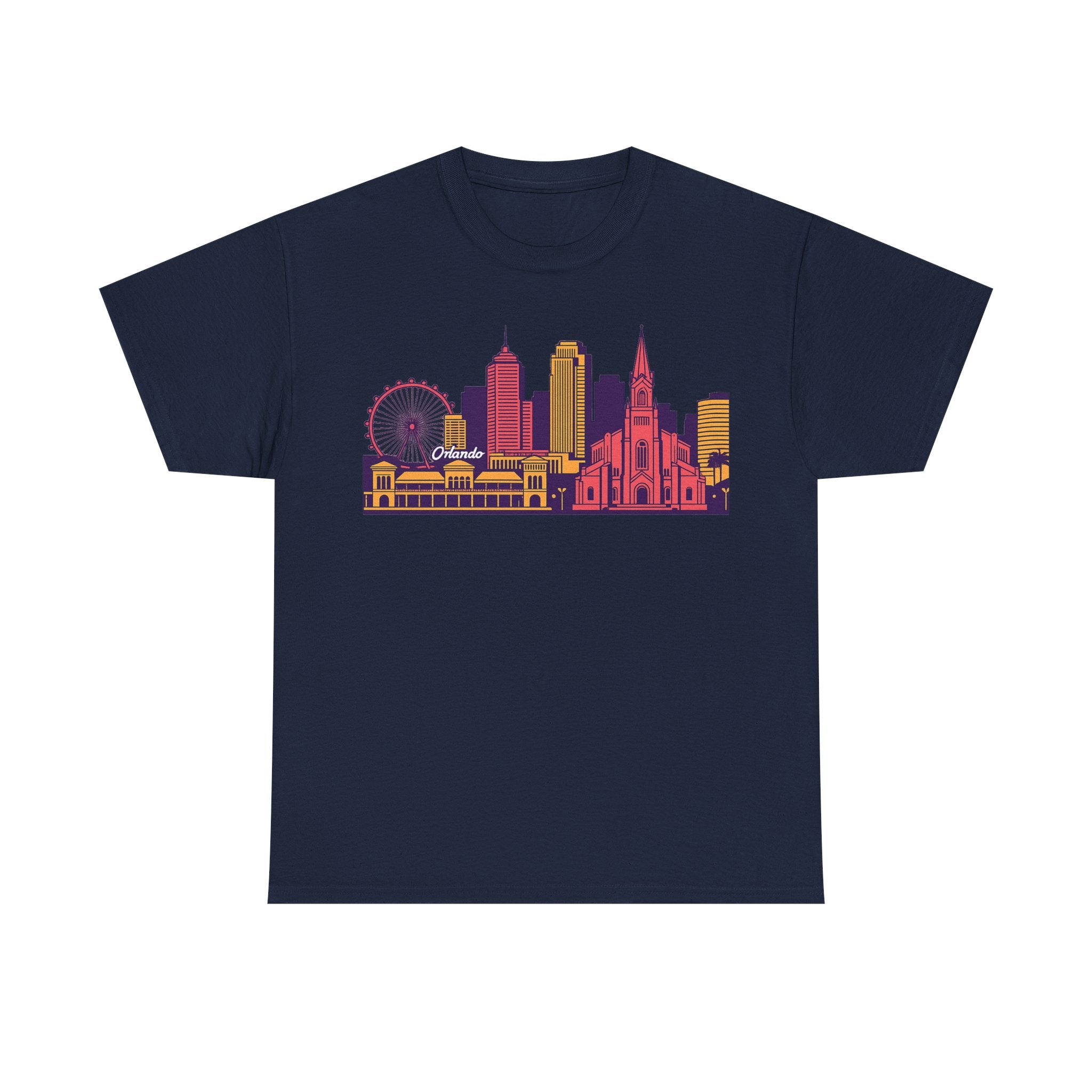 Orlando City Skyline T-Shirt — Colorful Urban Landmark Graphic Tee