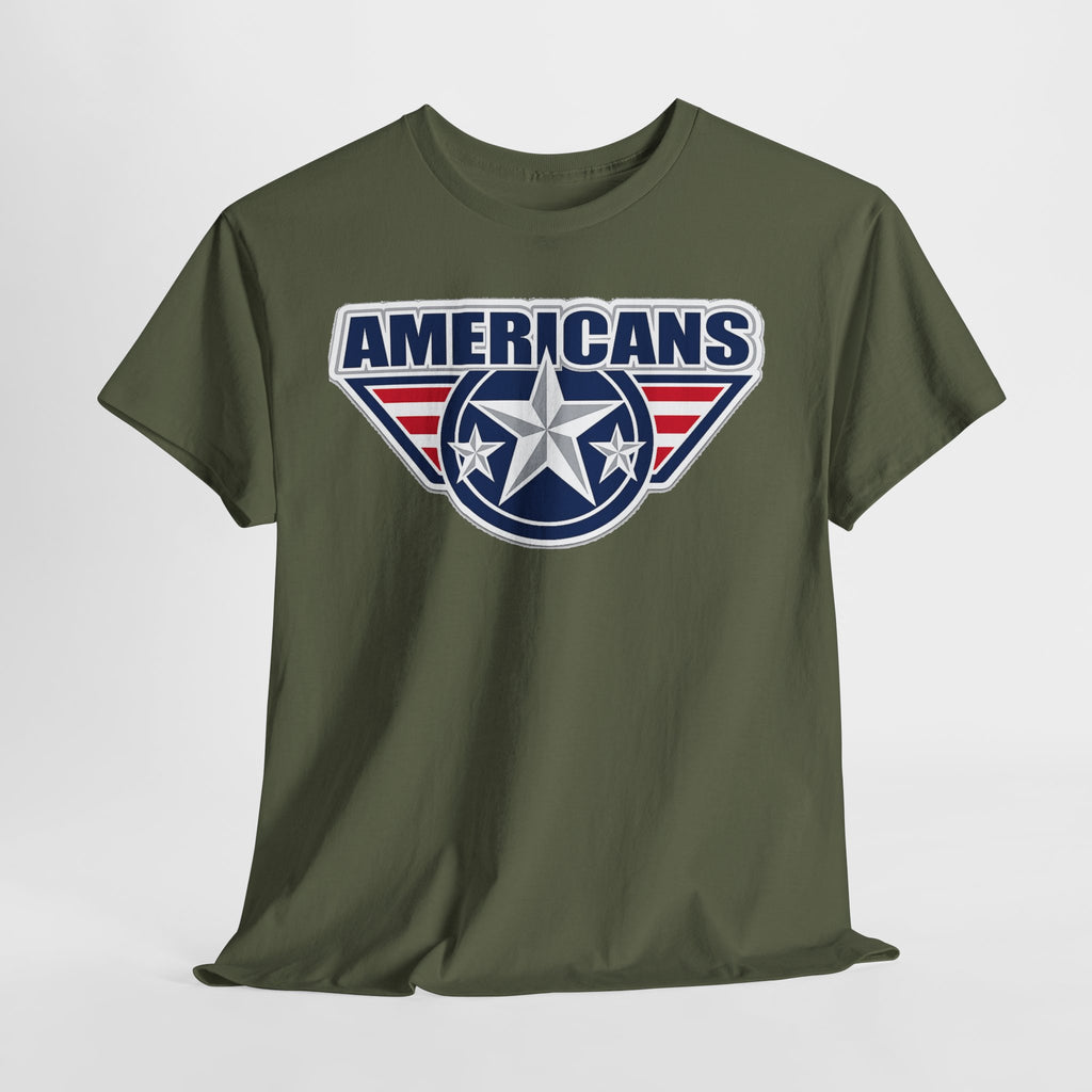 Americans Patriotic Star T‑Shirt — Red White Blue USA Graphic Tee