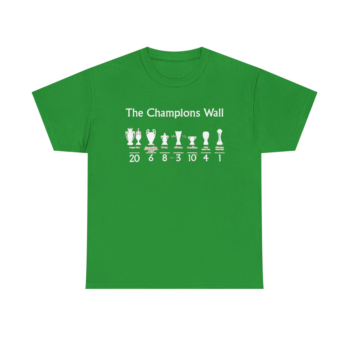 Liverpool The Champions Wall T-Shirt – Soccer/Football Trophy Timeline Tee