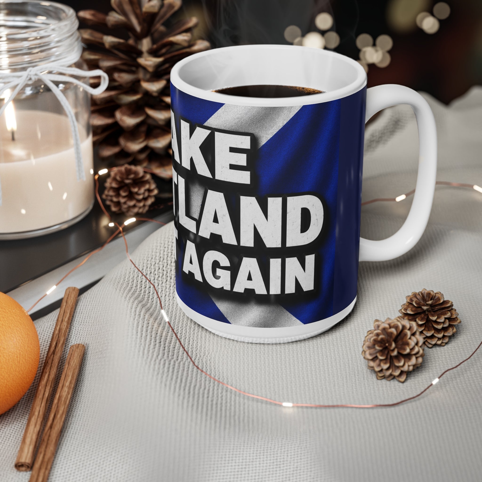 Make Scotland Great Again Ceramic Coffee Mug — Scottish Flag 11oz & 15oz