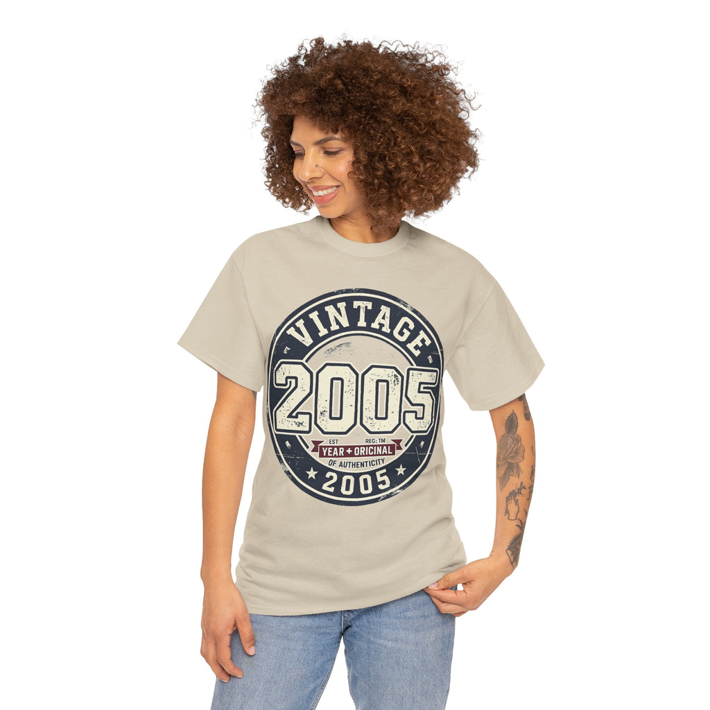 Vintage 2005 T-Shirt — Retro Birth Year Graphic Tee