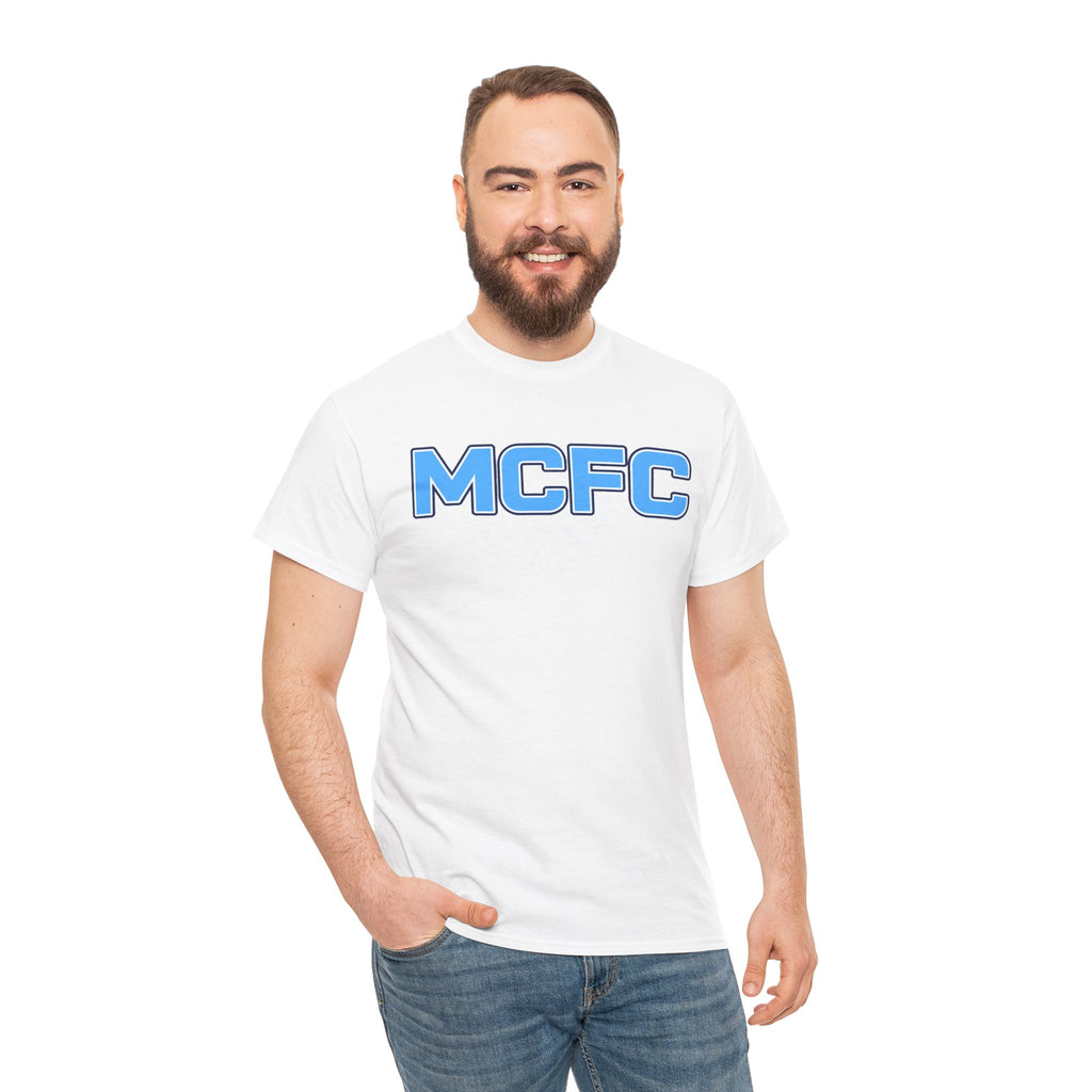 MCFC Logo Cotton T-Shirt — Light Blue Football Fan Tee