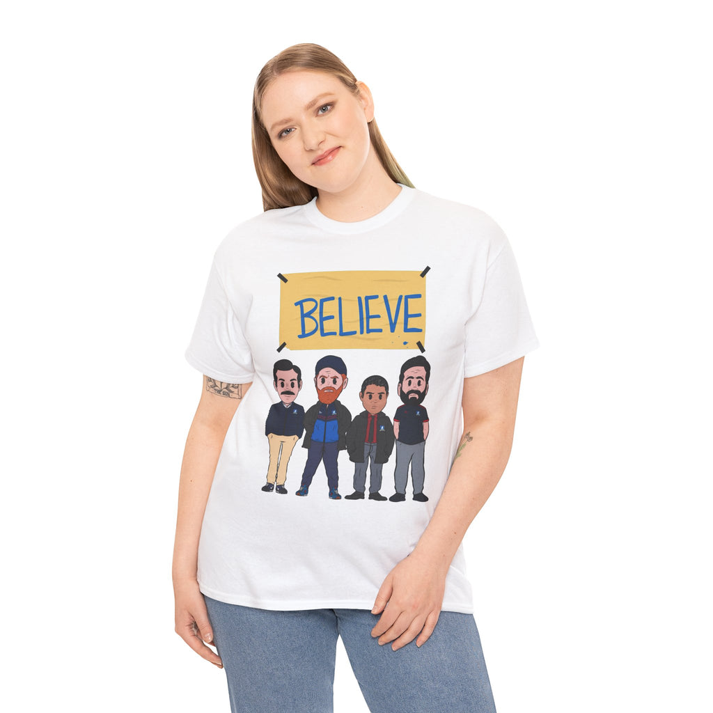 Ted Lasso Inspired Believe Cartoon Band Cotton T-Shirt