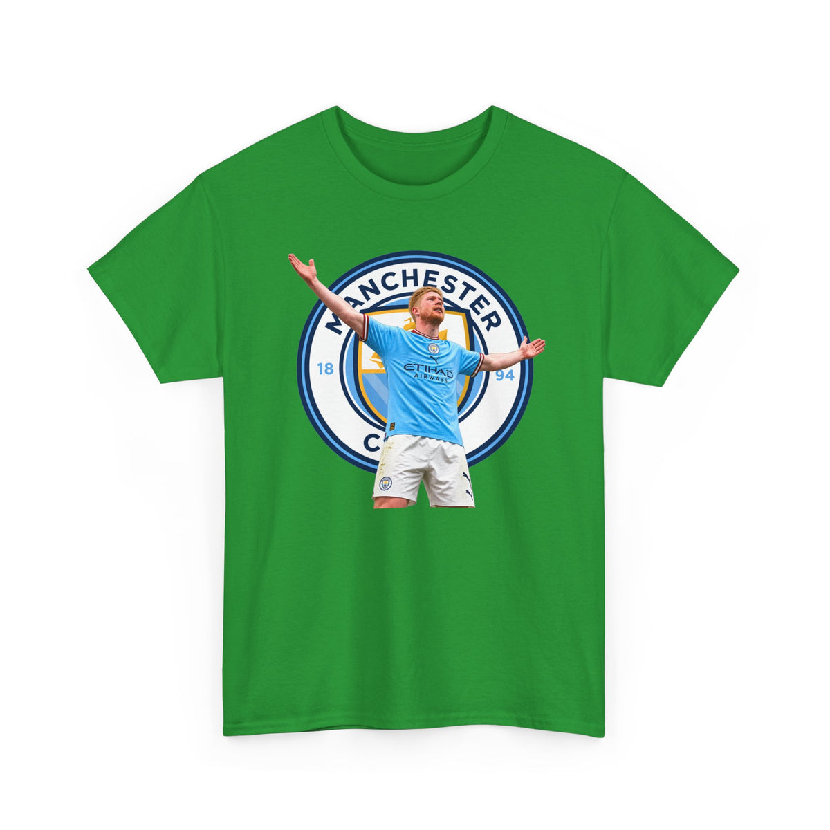 Kevin De Bruyne Manchester Football Club Legend Cotton T-Shirt — Player Celebration Graphic T-Shirt