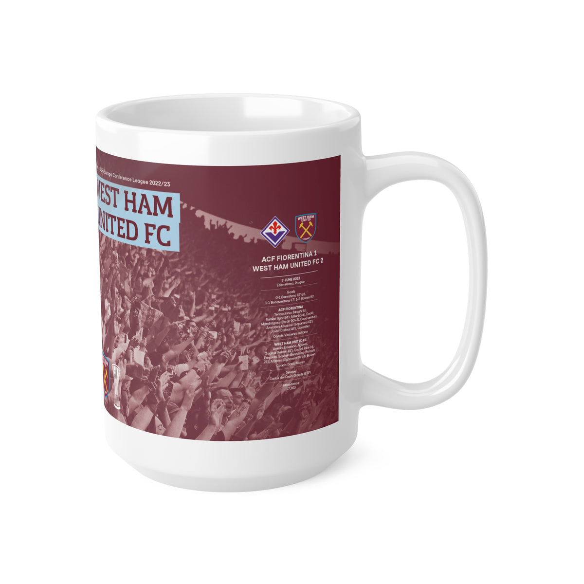 2023 UEFA Conference League Winners Programme Cover Inspired Ceramic Coffee Mug – (11oz/15oz)