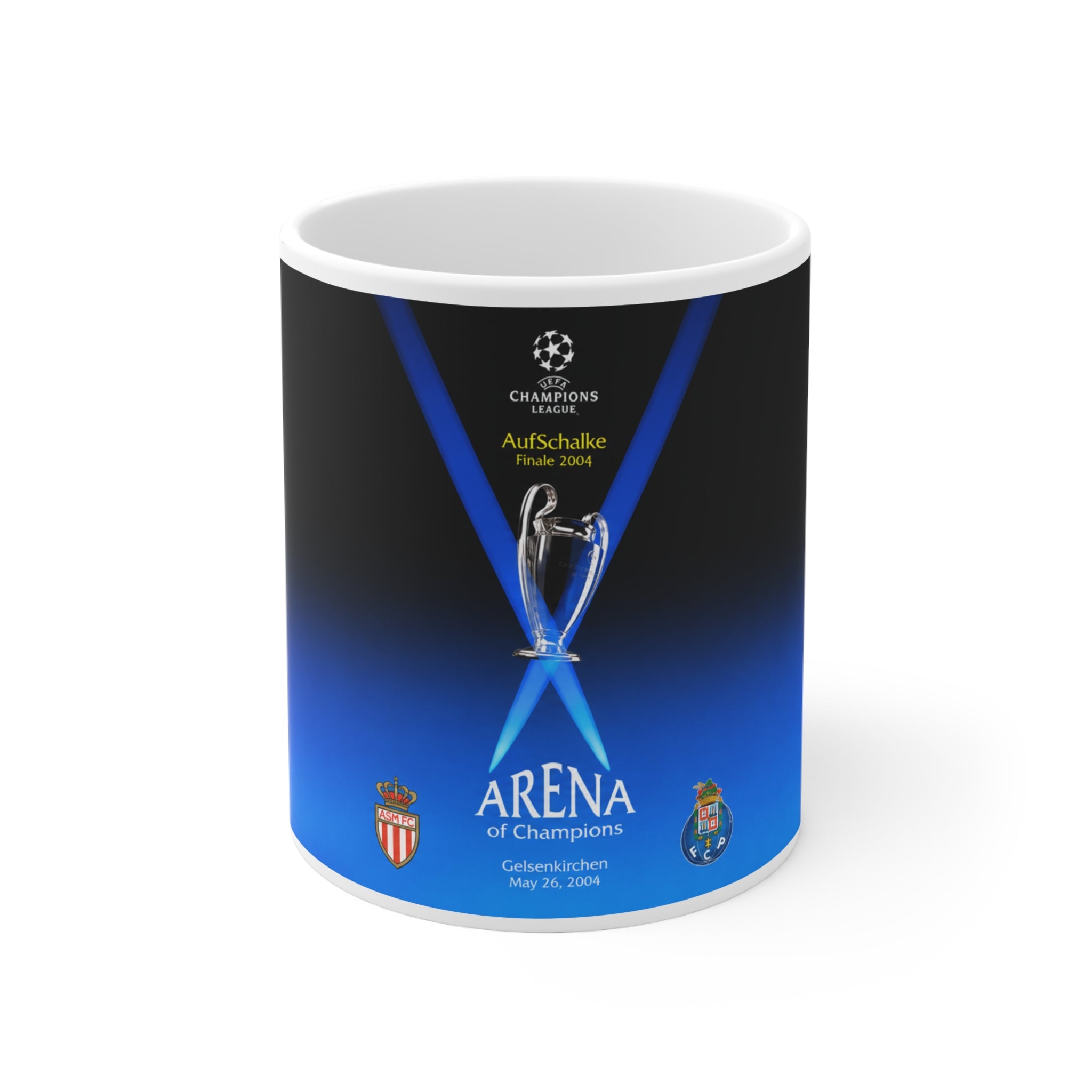2004 UEFA Champions League Final Programme Cover inspired Ceramic Coffee Mug (11oz/15oz)