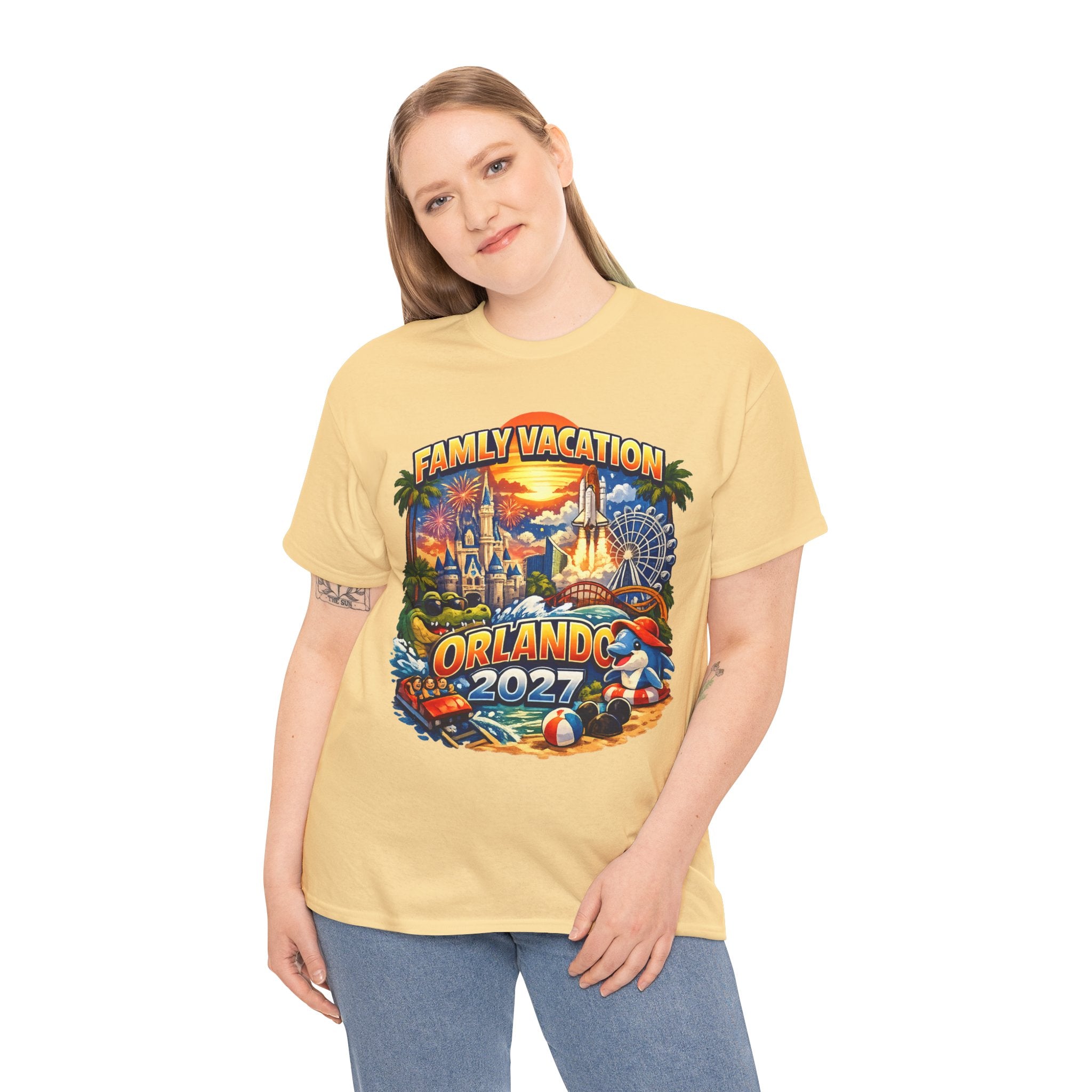 Family Vacation Orlando 2027 T-Shirt — Vintage Theme Park Souvenir Tee