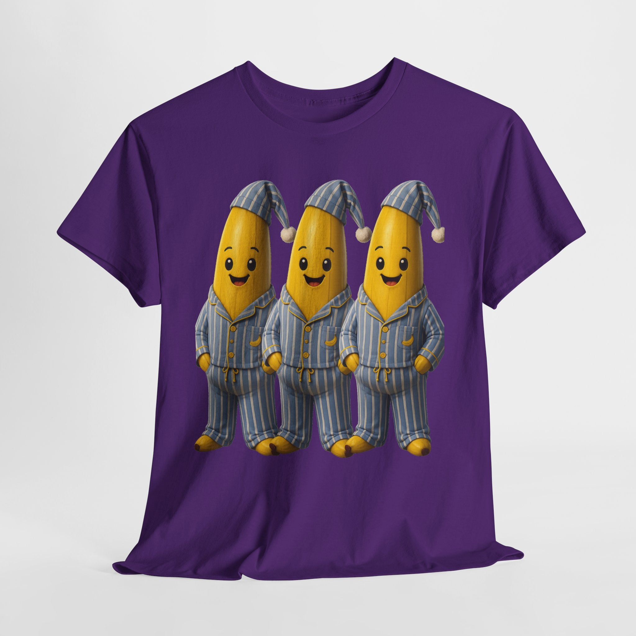 Bananas in Pyjamas – Three Smiling Bananas in Striped Pajamas Graphic T-Shirt
